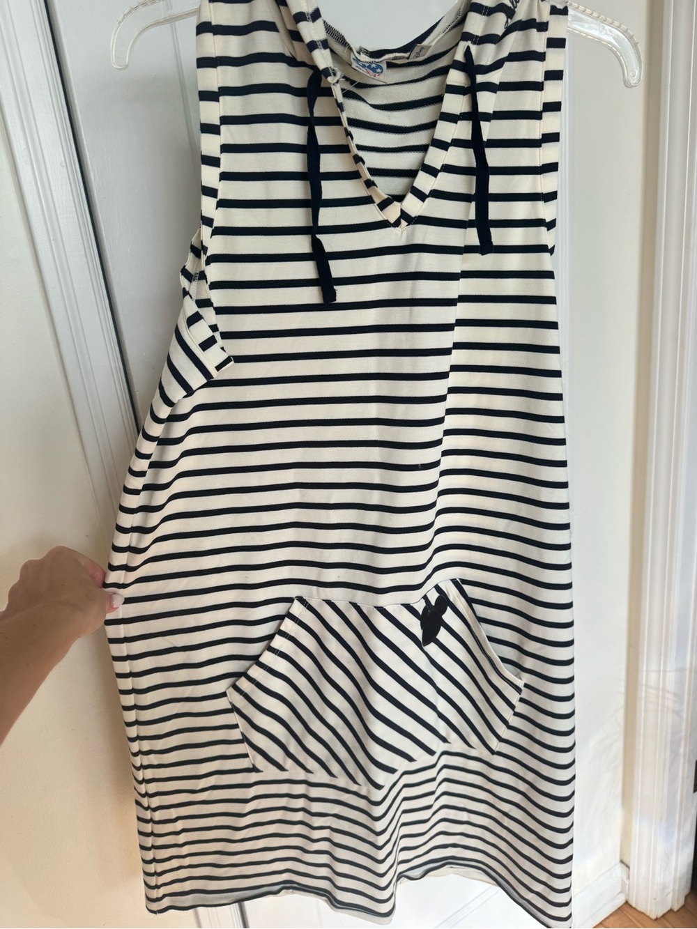 Junk Food Clothing Disney Mickey Mouse Striped Hooded Midi Dress Large